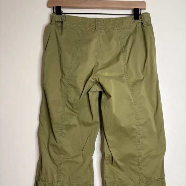 GAP Women Olive Green‎ Cargo Pants Zip Details Stretch XS - Image 5