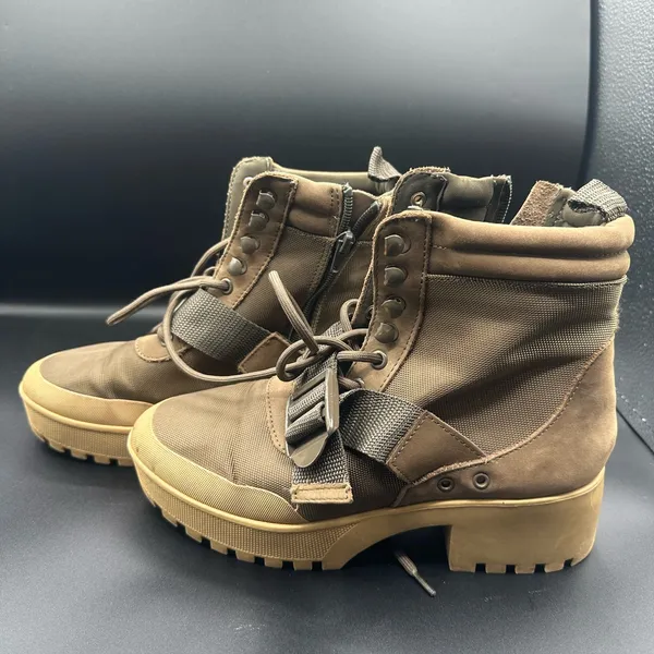 Steve Madden Brown Combat Boots Rugged Design - Image 2