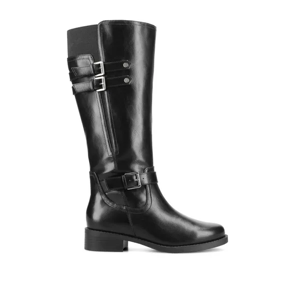 Journee Collection Sonny Knee High Wide Calf Boots in Black, Size 10 WC - Image 2