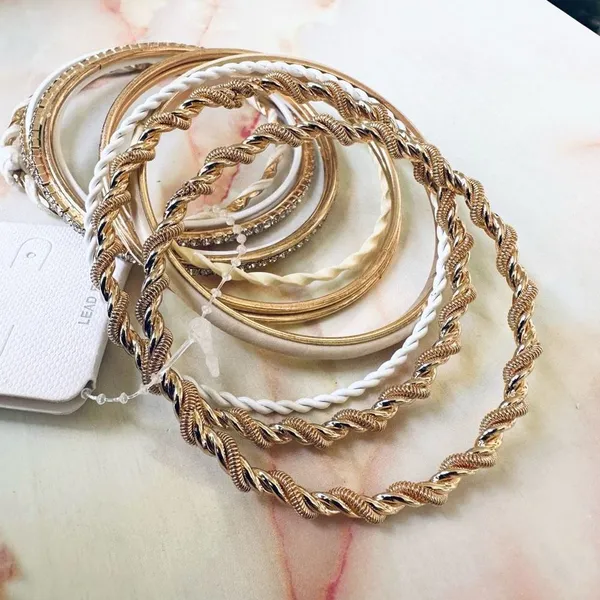 La Cotton gold tone bracelet bundle of 13 - Image 5