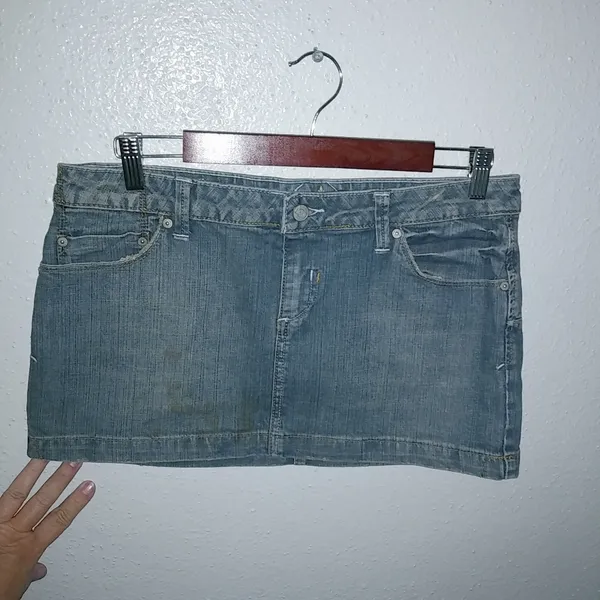 Miss Bisou S Y2K Stitched Star Flap Rivet Pockets Jeans Mini Skirt - Image 7
