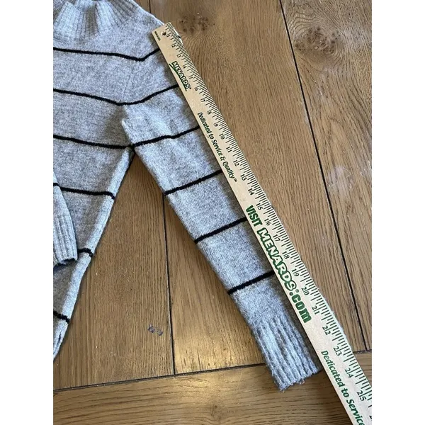 Old Navy‎ Sweater Women Size Small Gray Mock Neck Career Business Casual Preppy - Image 12