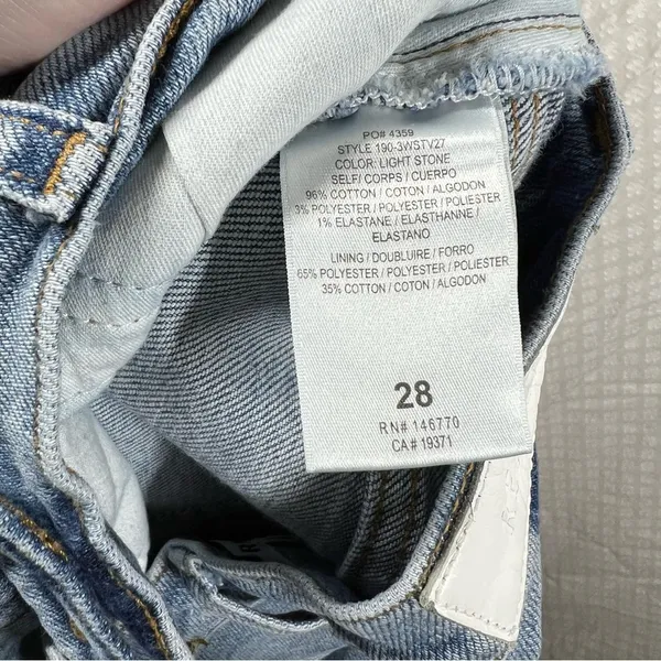 Re/Done Light Wash High Rise 70s‎ Stove Pipe Jeans - Image 7