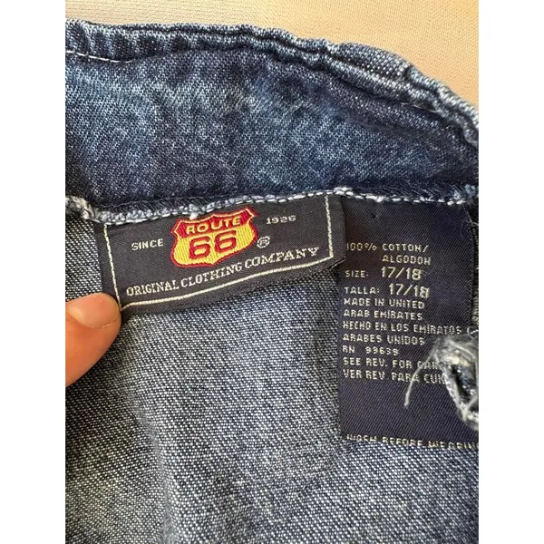 Route 66 Denim Embroidered Mini Skirt - Image 4