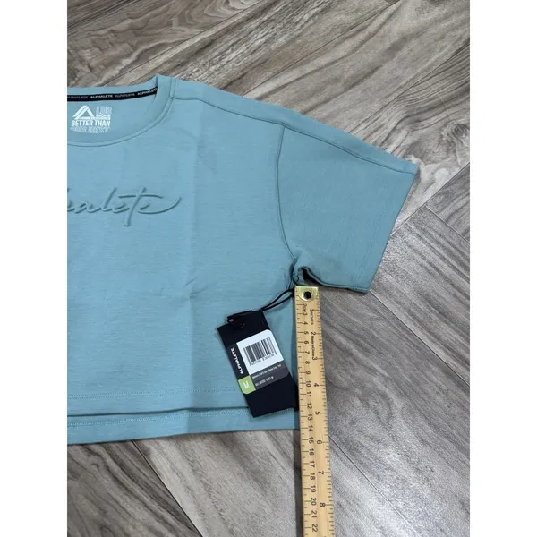 Alphalete Woman’s ELMTS Short SLEEVE Crop - Teal , Size Medium - Image 7