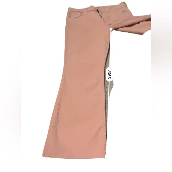 Mother The Insider Ankle‎ Fray Raw Hem Jeans in Chalk It Up Terracotta Sz 28 - Image 14