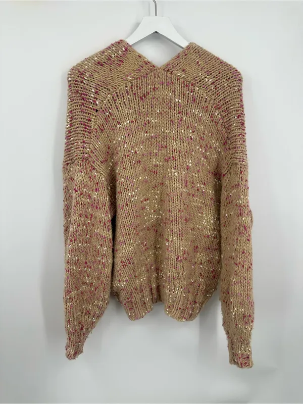 Aerie Brown Sweater Cardigan Size Small Boho Chunky Oversized - Image 7
