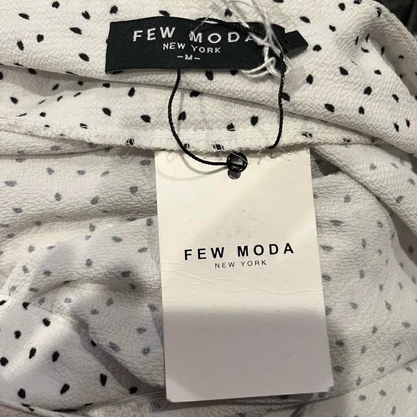 🍒Nwt Moda White And Black Polka Dot Wrap Dress Size Medium🍒 - Image 8