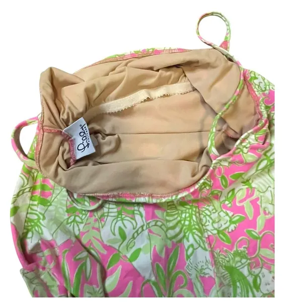 Lilly Pulitzer One-Piece Swimsuit Pink and Green Jungle themed– Size 8 - Image 5