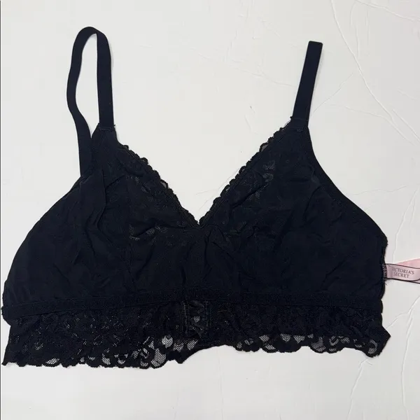 Victoria's Secret Black Lace Bralette XL unlined - Image 5