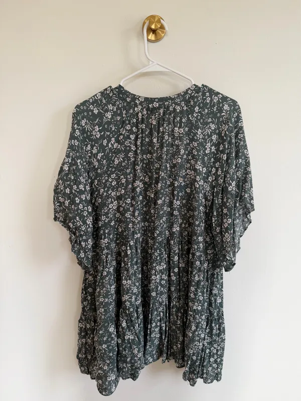 Floral Dress Green Size L - Image 3