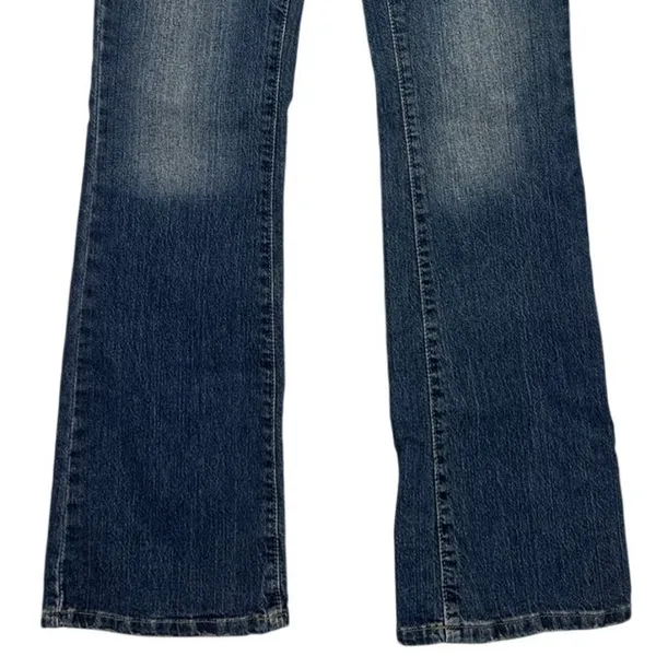 American Eagle Skinny Flare Bootcut Low Rise Full Length Jeans Stretch 4 Blue - Image 3