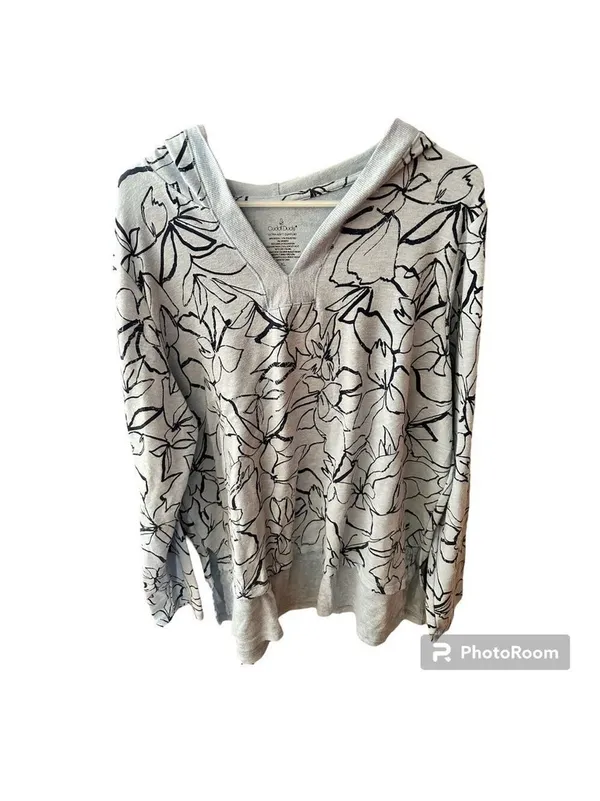 Cuddl Duds Ultra Soft Comfort Hooded Tunic Sweatshirt with Rib Trim - Image 5