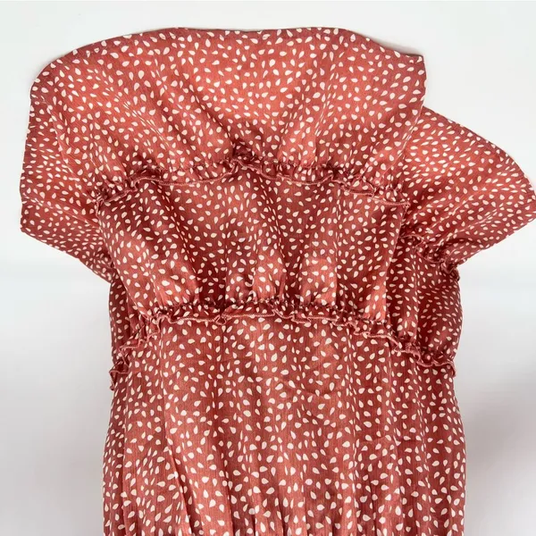 Pink and Orange Flutter Sleeve Smocked Mini Dress - Image 5