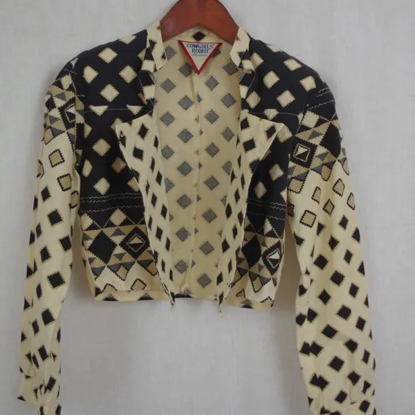 Cowgirls' Rodeo Association Vintage Cropped Western Top Small - Image 5