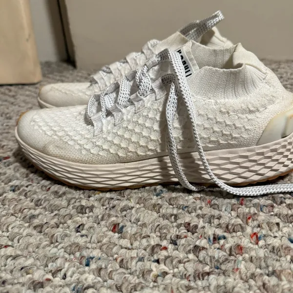 NoBull Project Allday Knit Sneakers in Dessert White- Size 7.5 (women) - Image 6