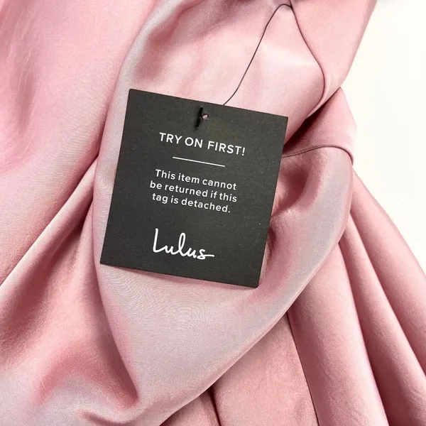 Lulus Real Romantic Satin‎ Dress Womens Medium Pink Rose Prom Bridesmaid Dressy - Image 10