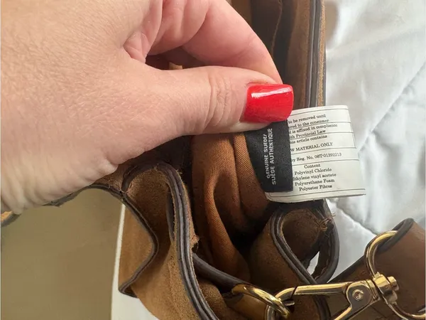 EXPRESS TAN CAMEL SUEDE TOP HANDLE SATCHEL BAG - Image 9