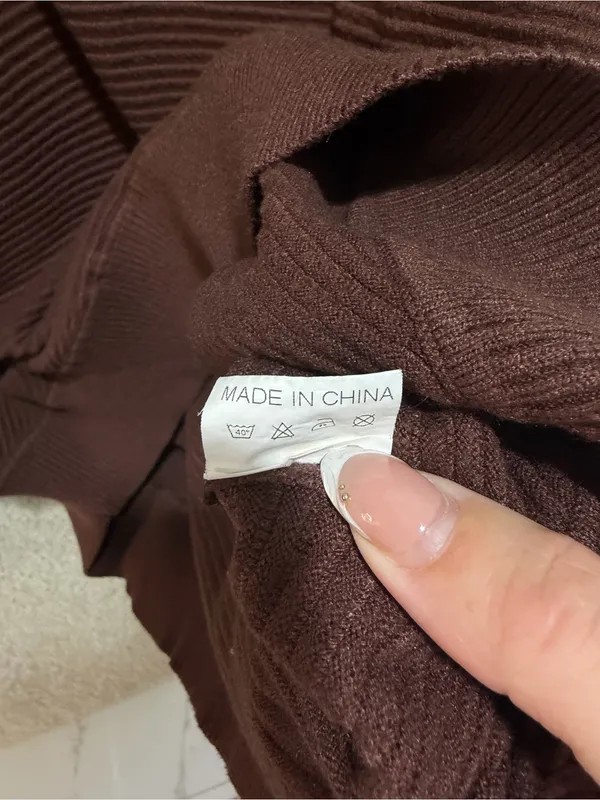 Brown ribbed sweater half zip cozy comfy fall travel elevated basic lounge relax Size XL - Image 9