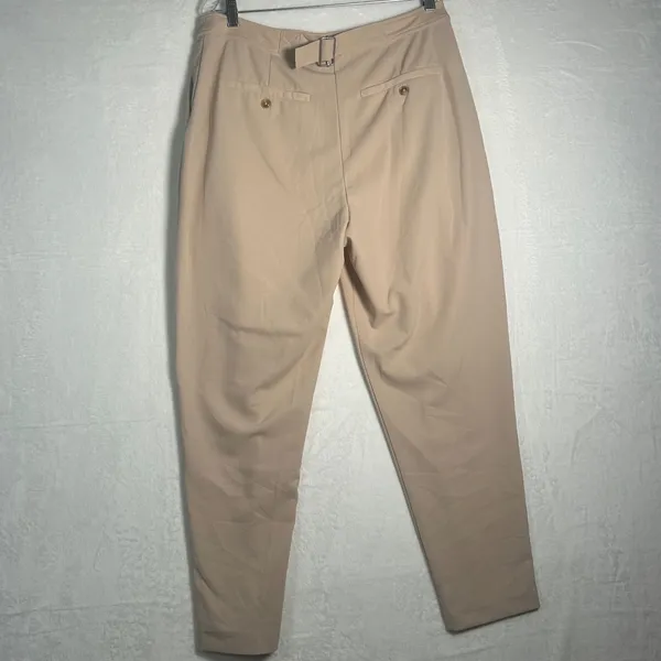 BCBGeneration‎ Women Beige Pleated Trousers Pants Size L - Image 2