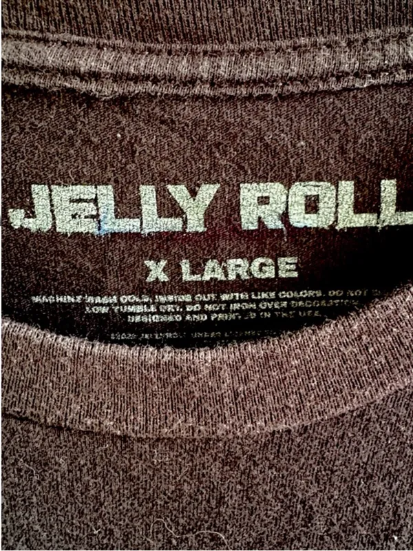 Jelly Roll Even Angels Cry Tee Size XL - Image 2