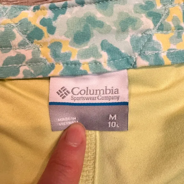 Columbia Womens Mint Green Floral Waist Golf Skort 10L Medium Built in Short‎ - Image 4