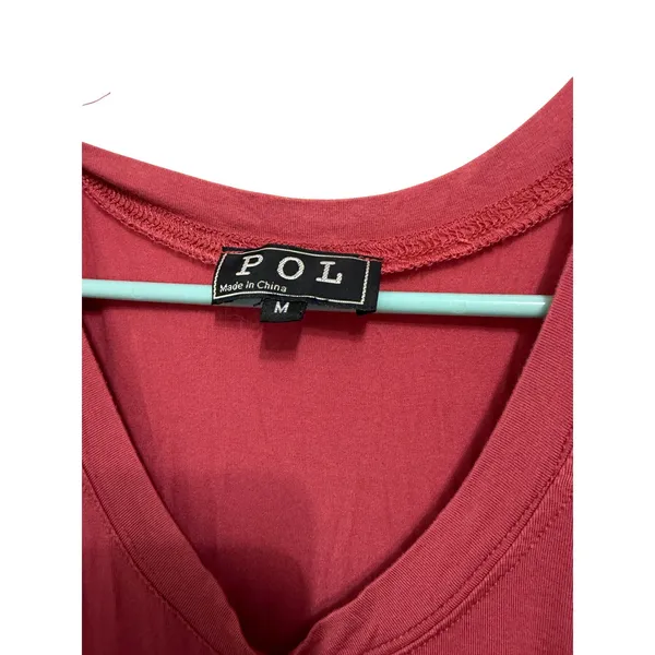 POL Women's‎ Coral V-Neck Sleeveless Tank Top M - Image 2