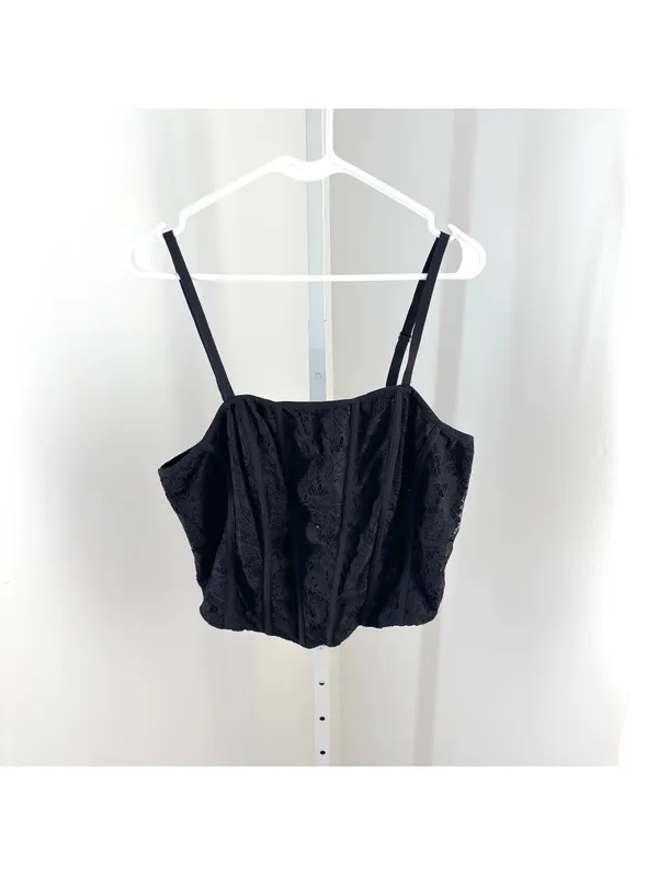 Torrid NWT Women's Black Lacepower Mesh Crop Corset Size 1X - Image 2