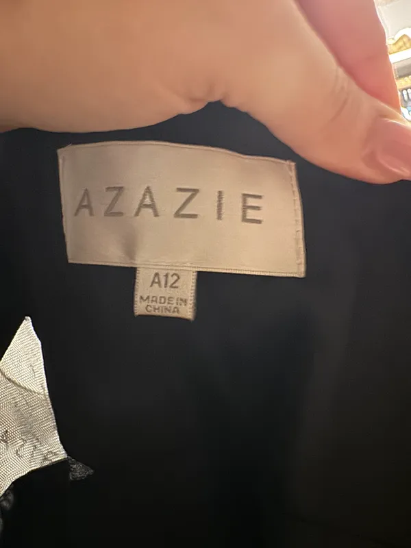 Azazie Alva Bridesmaid Dress, Black, Size 12 - Image 4
