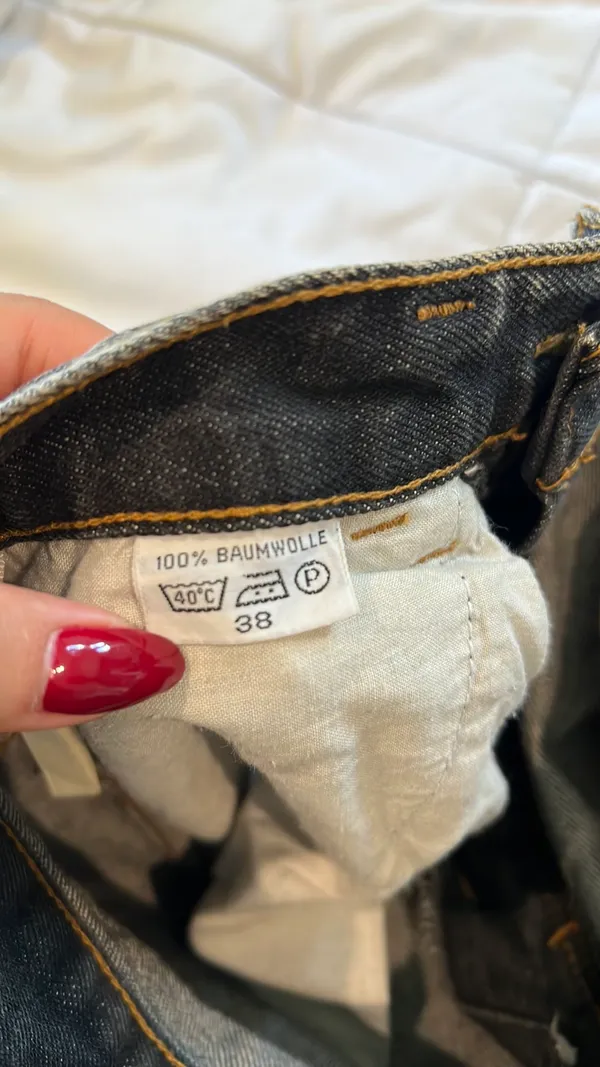 High Waisted Denim Midi Skirt Multiple Size 4 - Image 3