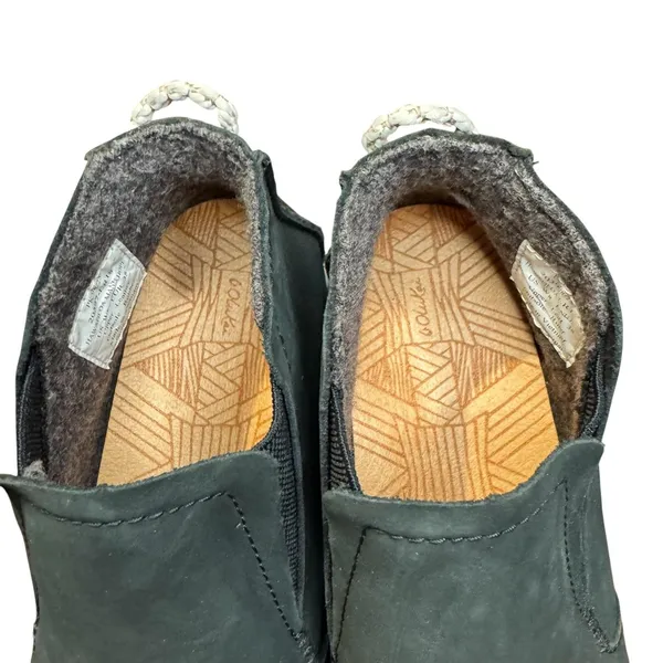 Olukai Hawaiiloa Manu‎ Hope Shoes Womens Size 8 Gray Leather Slip On Boots - Image 3