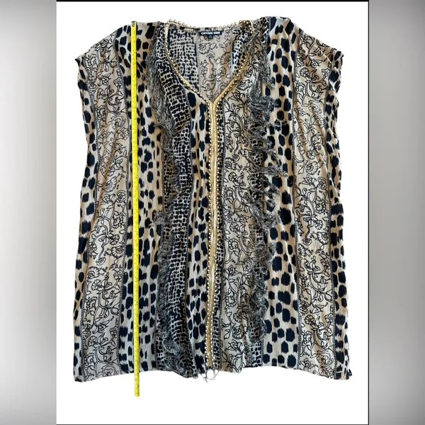 GIANNI BINI Animal/‎ Floral Print Women’s Swim Cover Up Size XS - Image 8