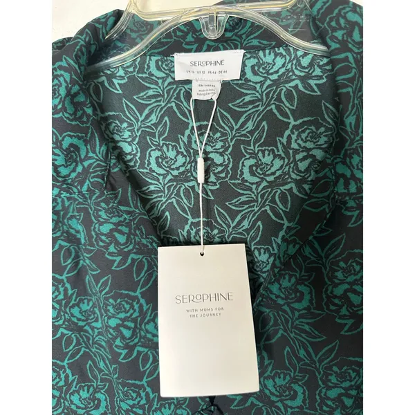 Seraphine Alfie Tunic Layering Maternity Dress with Collar green size 12 - Image 5