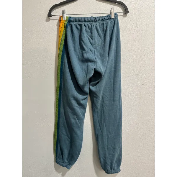 Aviator Nation S 5 Stripe Jogger Sweatpants in Blue - Image 7