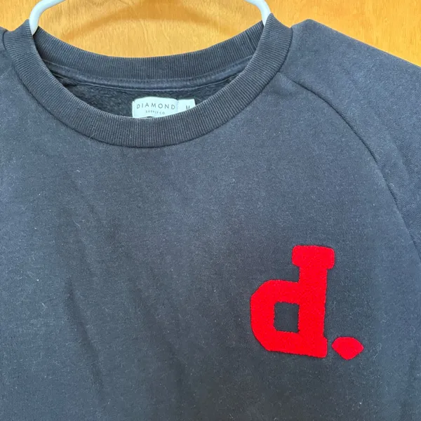 Diamond Supply Co. Dark‎ Navy Blue Graphic Sweatshirt Size M - Image 5