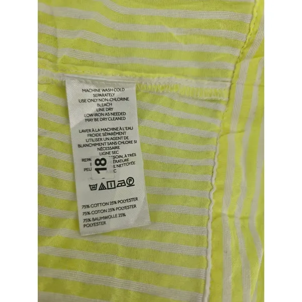 by Anthropologie Halter Top Womens L Striped Button Down Yellow Open Back EUC - Image 4