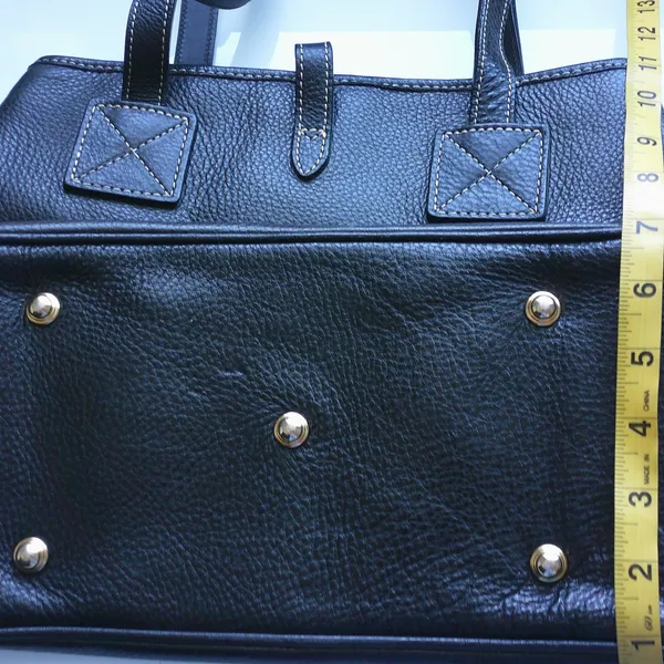 Dooney & Bourke Pebble Grain Leather Office Clean Classic Tote Bag Black - Image 8