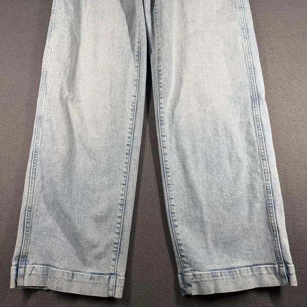 Old Navy Extra High-Rise Sky-Hi Wide Leg Jeans Womens 0 Blue Light Stretch Denim - Image 6