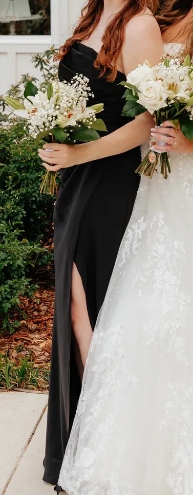 Azazie Bridesmaid Satin Dress - Image 5