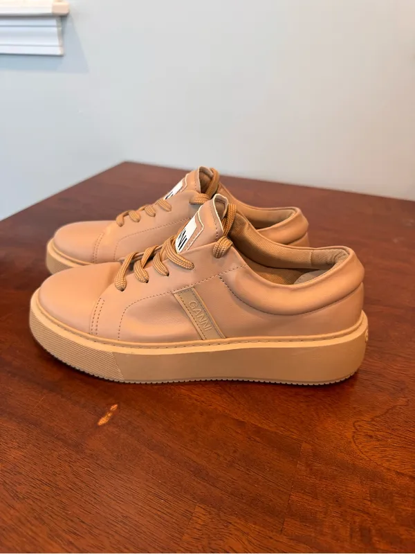 Ganni Sporty Mix Cupsole Platform Sneaker Size 7.5 - Image 2