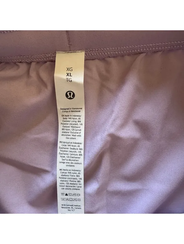 Lululemon Dance Studio High Rise Relaxed Short 3.5” Lilac Play Size XL/12 NWT - Image 7