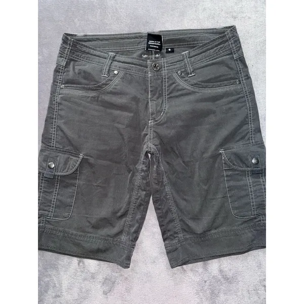 Kuhl Women's Free Range Hiking‎ Cargo Shorts Mid Rise Charcoal Sz 6 - Image 2