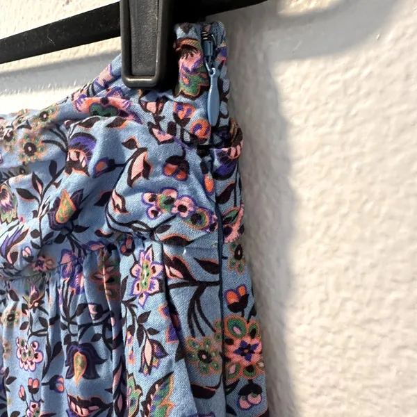 Boden Size-8/UK-12 Blue Ruched Waistband‎ Shorts Dusty Oriental Meadow - Image 13