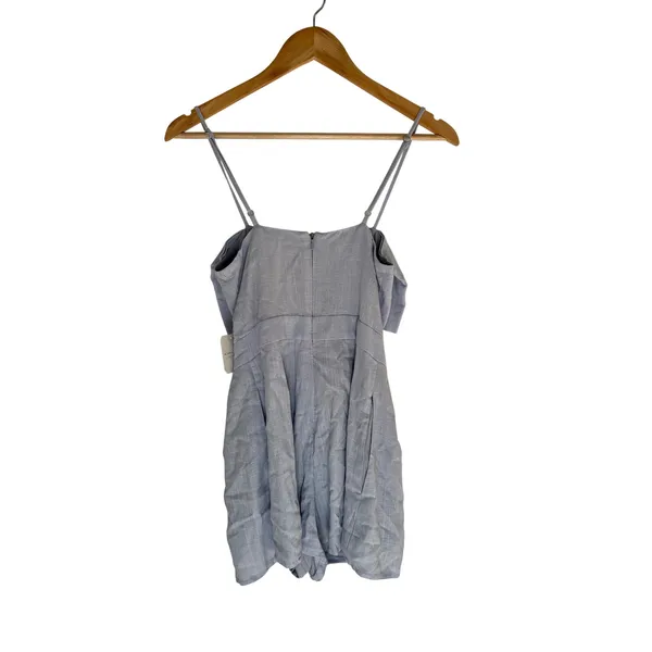 Altar'd State Skyway Blue Bow Front Linen Blend Romper FR239L XS NWT - Image 2