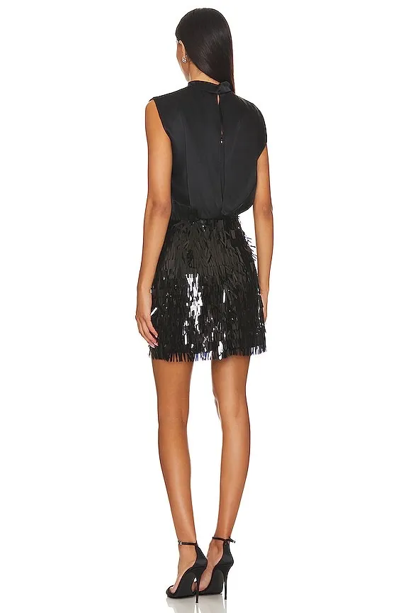 Amanda Uprichard Simran Mini Dress Black - Image 2