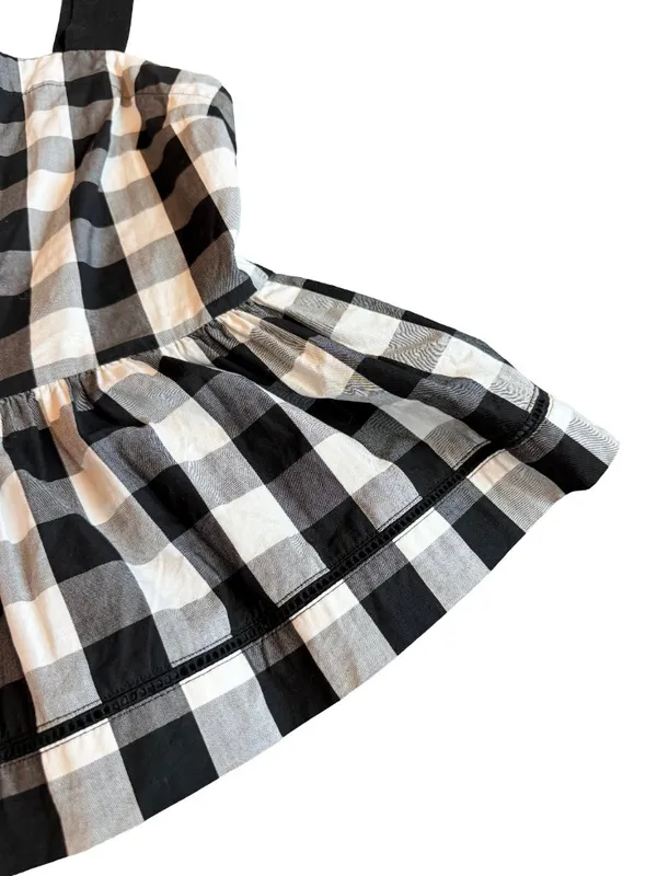 Broome Street x Kate Spade Black White Check Tank Top Shirt Blouse Size 2 Womens - Image 5