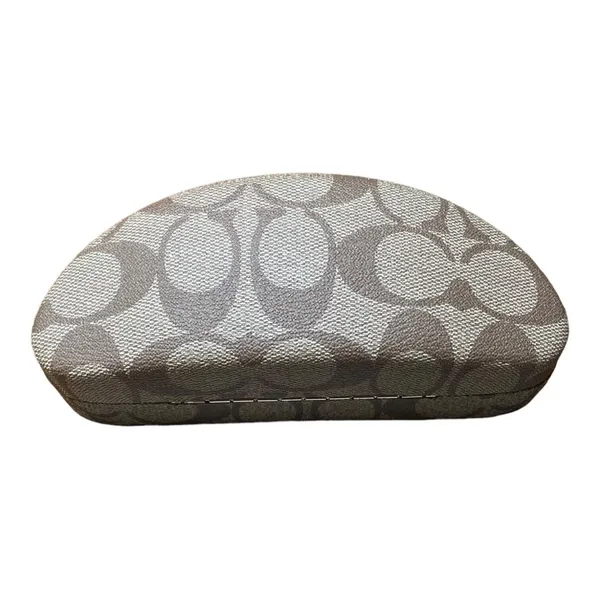 Coach Signature C Khaki Brown Hard Clamshell Eyeglass Sunglasses Case Canvas - Image 7