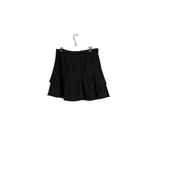 J Crew Wool Gray Mini Ruffled Skirt Women's‎ Size 4 - Image 4