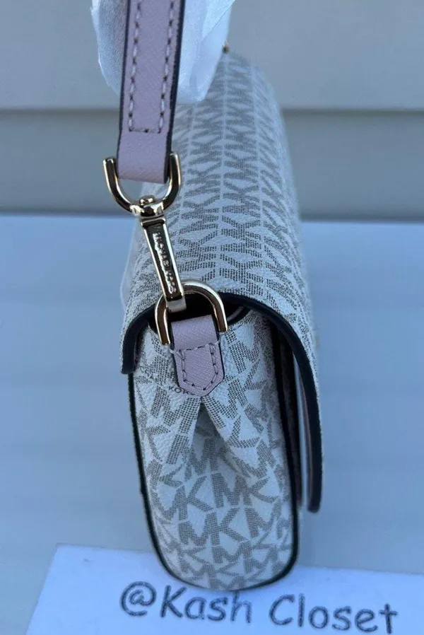 Michael Kors Powder Blush Multi Clutch Crossbody Convertible Purse - Image 7