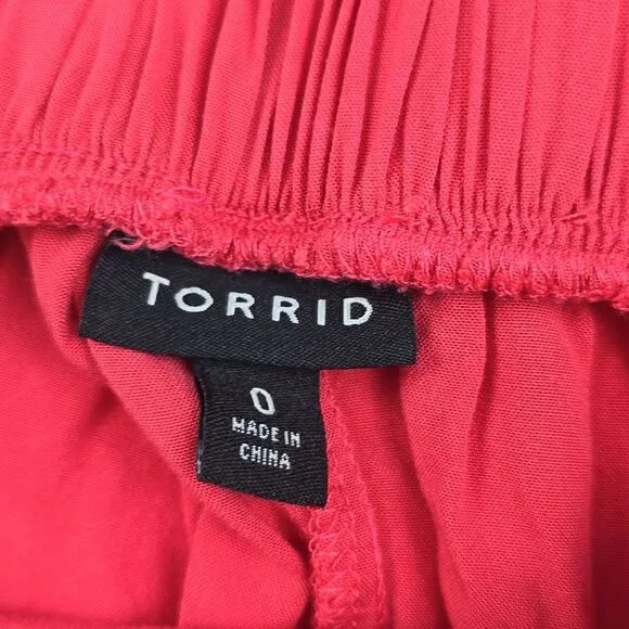 Torrid -1906 Chalis High‎ Low Midi Skirt Ruffle Hem in Pink Women's 0 / Large - Image 4